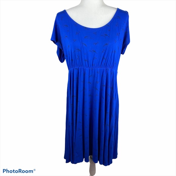 Torrid Bird Print Keyhole Skater Dress - Picture 2 of 10